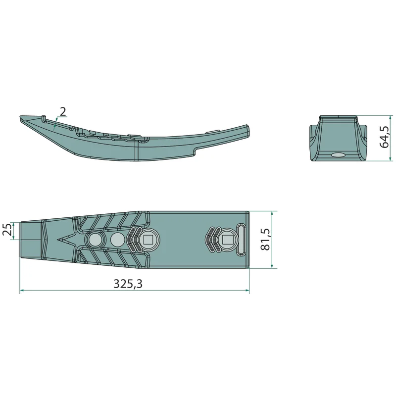 Dziób redlicy dłuto 344x81-50 mm KOCKERLING SAPHIR 915776