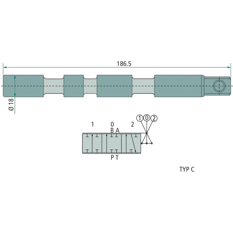 Suwak rozdzielacza hydraulicznego X-P45-S typ C - 87002826