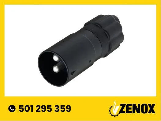 Wtyczka 2-pin 24V czarna 53x118x46mm VG 96917 metalowa