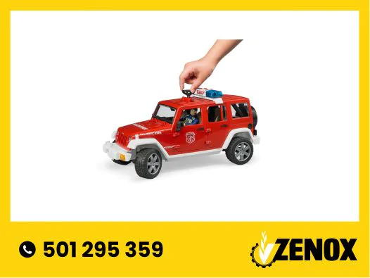 Woz stra y po arnej Jeep Wrangler BRUDER 02528 seria Profi 1 16