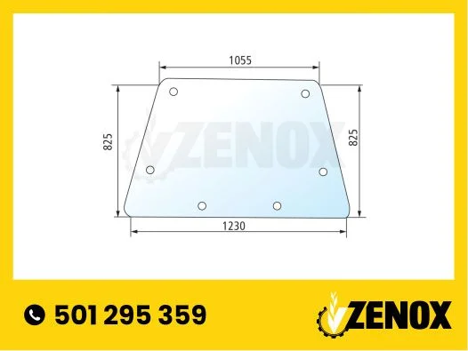 Szyba Case seria XLN - przednia 1535093C2 - 650S35093C2 - GRANIT